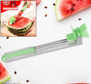 7160 Stainless Steel Washable Watermelon Cutter Windmill Slicer Cutter Peeler For Homesmart Kitchen Tool Easy To Use