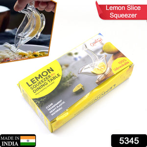 5345 Manual Lemon Slice Squeezer Portable Transparent Fruit Juicer Orange Citrus Manual Bird Shape Hand Juicer For Orange Lemon Limefor Kitchen (Color Box)