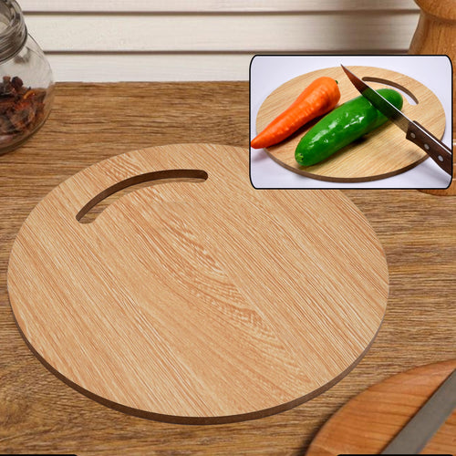 7123 Wooden Round Chopping Board  For Chopping Fruit  Vegetable