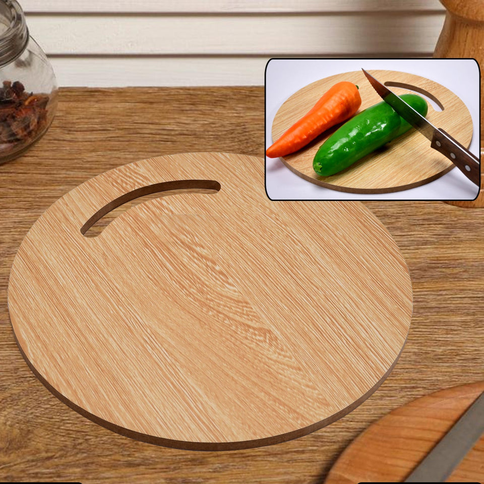 7123 Wooden Round Chopping Board  For Chopping Fruit  Vegetable
