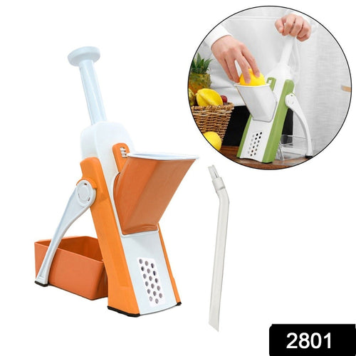 2801 Multi Functional Time Saving Adjustable Hand Press Vegetables Chopper