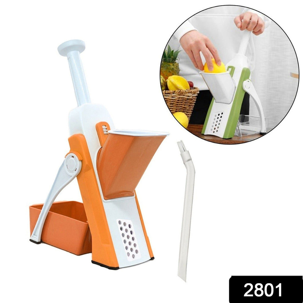 2801 Multi Functional Time Saving Adjustable Hand Press Vegetables Chopper